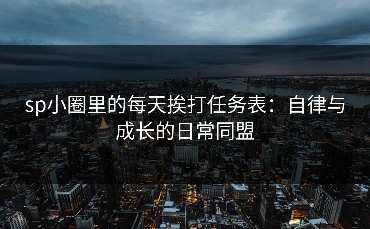 sp小圈里的每天挨打任务表：自律与成长的日常同盟