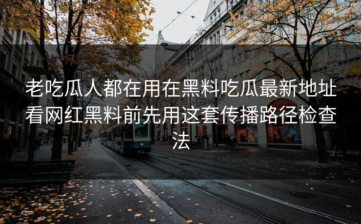 老吃瓜人都在用在黑料吃瓜最新地址看网红黑料前先用这套传播路径检查法